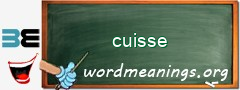 WordMeaning blackboard for cuisse